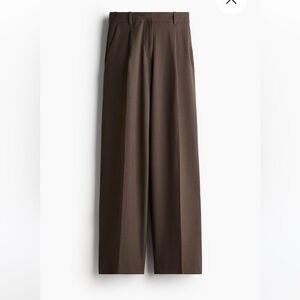 H&M dark brownn wide leg pant